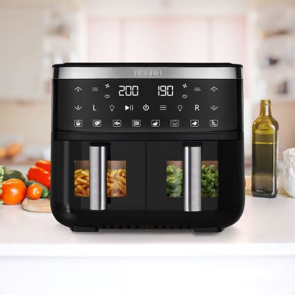 TESLA Electronics AirCook - Monitoiminen kaksoisdigitaalinen air fryer 7,6 l 2850W/230V