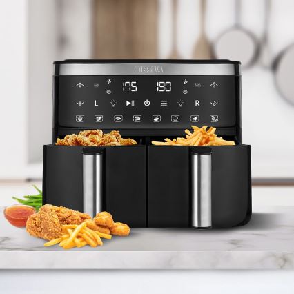 TESLA Electronics AirCook - Monitoiminen kaksoisdigitaalinen air fryer 7,6 l 2850W/230V
