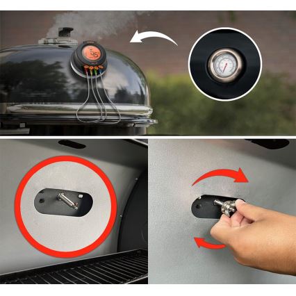 TESLA Electronics Cook - Digitaalinen lihalämpömittari anturin kanssa 0-400 °C 2xAA IP65