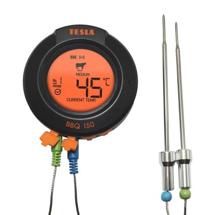 TESLA Electronics Cook - Digitaalinen lihalämpömittari anturin kanssa 0-400 °C 2xAA IP65