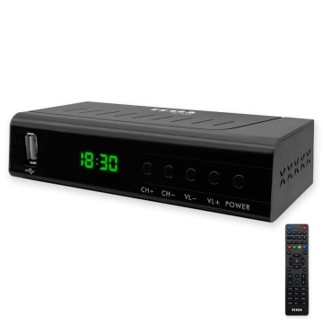 TESLA Electronics - DVB-T2 H.265 (HEVC) vastaanotin, HDMI-CEC 2xAAA + kauko-ohjaus