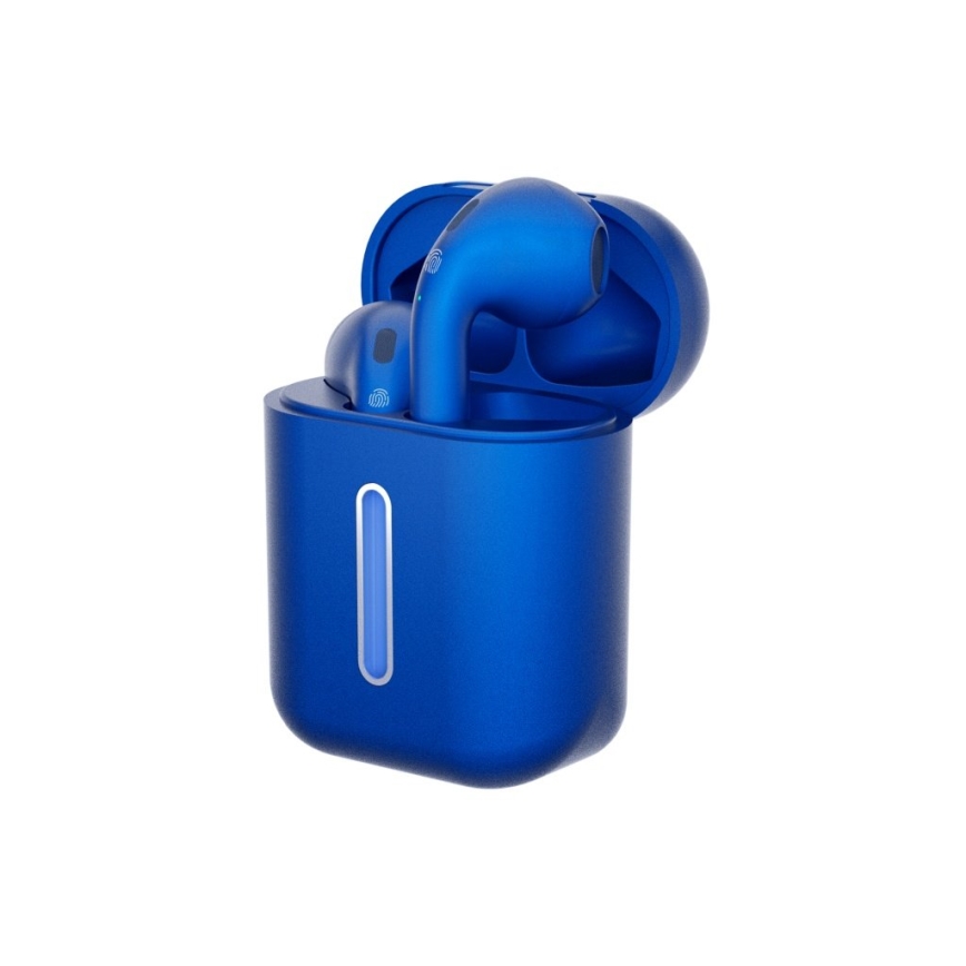 TESLA Electronics - Langaton earphones 300 mAh + 2x 25 mAh IPX4 sininen