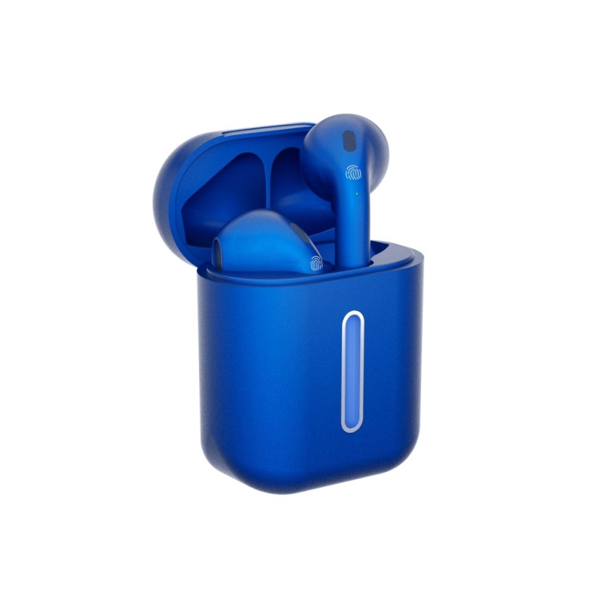 TESLA Electronics - Langaton earphones 300 mAh + 2x 25 mAh IPX4 sininen
