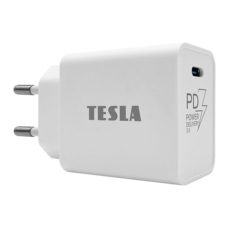 TESLA Electronics - Pikalatausadapteri Power Delivery 20W valkoinen