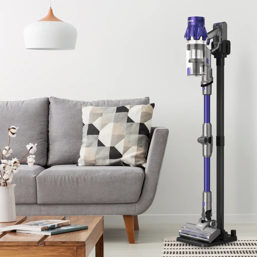 TESLA Electronics PureStar - Joustava langaton 2-in-1 varsi-imuri 250W/2200 mAh harmaa/violetti