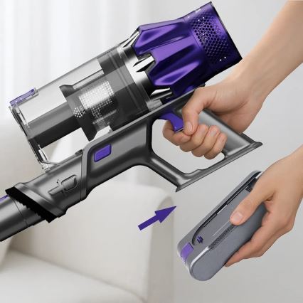 TESLA Electronics PureStar - Joustava langaton 2-in-1 varsi-imuri 250W/2200 mAh harmaa/violetti