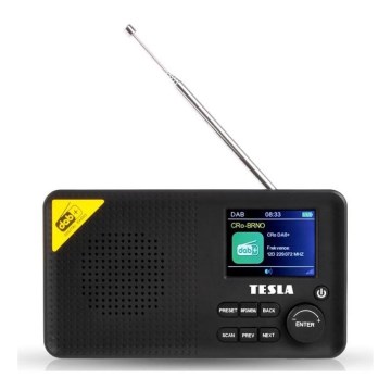 TESLA Electronics - Radio DAB+ FM 5W/1800 mAh musta