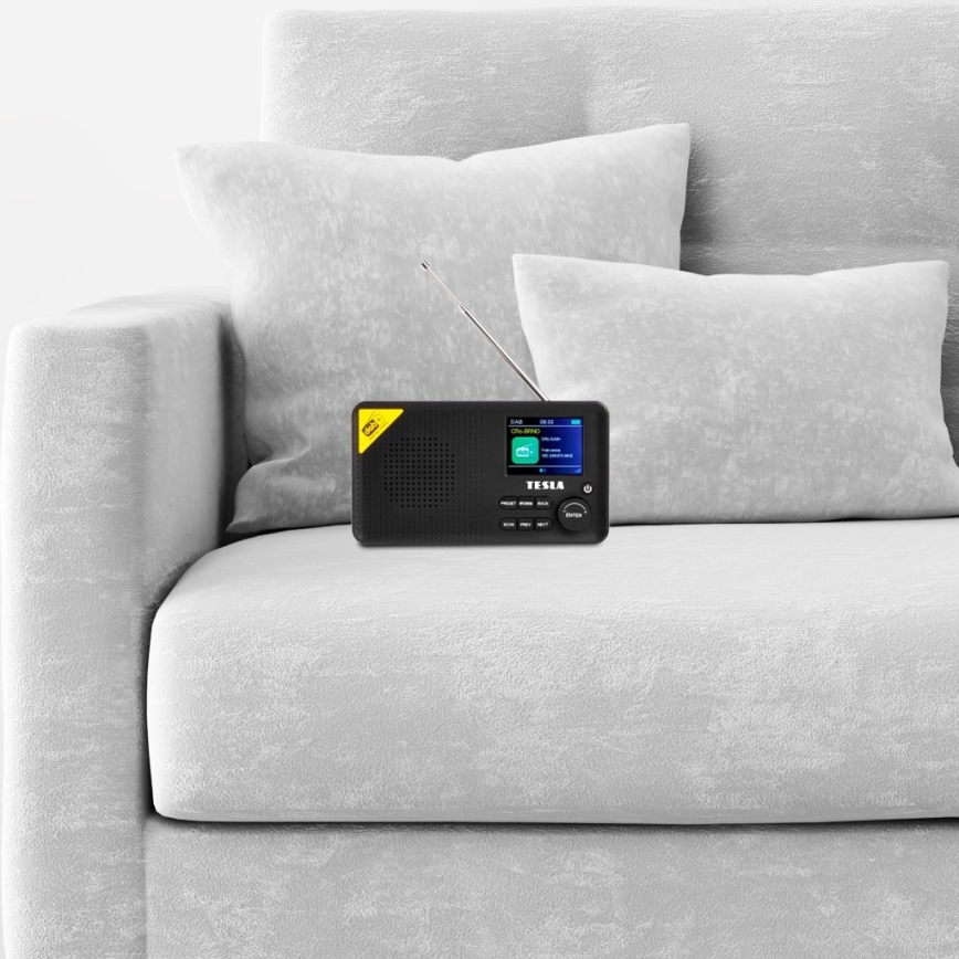 TESLA Electronics - Radio DAB+ FM 5W/1800 mAh musta