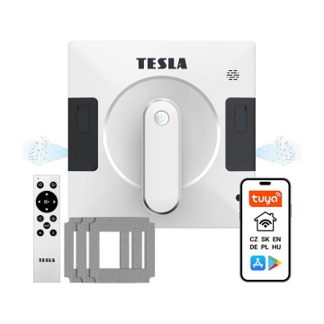 TESLA Electronics RoboStar - Älykäs ikkunanpesuaine kahdella vesisuihkulla 72W/230V/500 mAh Wi-Fi + kauko-ohjaus