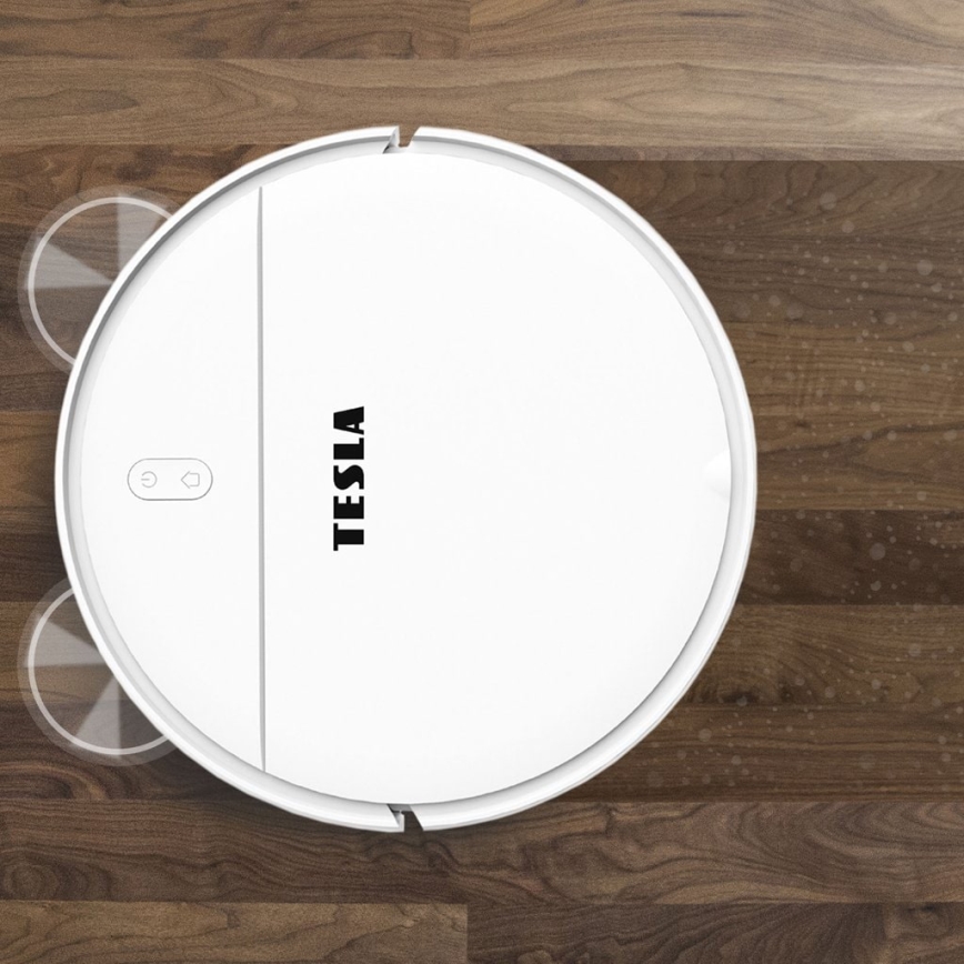 TESLA Electronics RoboStar - Älykäs robottipölynimuri 2in1 2500 mAh Wi-Fi Tuya valkoinen + kauko-ohjaus