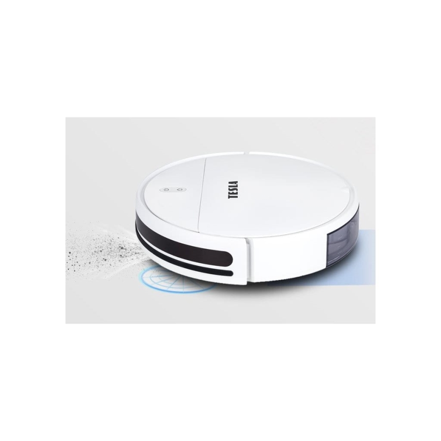 TESLA Electronics RoboStar - Älykäs robottipölynimuri 2in1 2500 mAh Wi-Fi Tuya valkoinen + kauko-ohjaus
