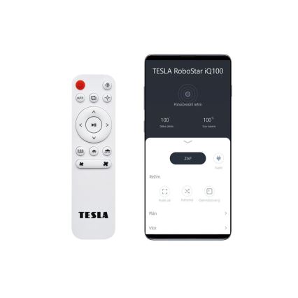 TESLA Electronics RoboStar - Älykäs robottipölynimuri 2in1 2500 mAh Wi-Fi Tuya valkoinen + kauko-ohjaus