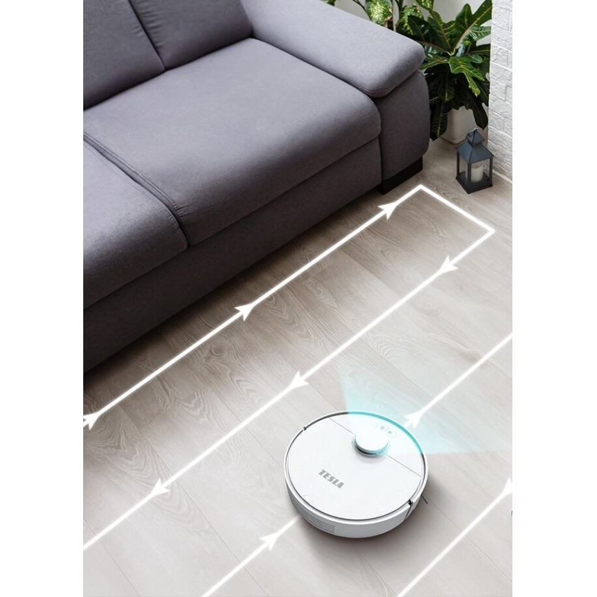TESLA Electronics RoboStar - Älykäs robottipölynimuri 2in1 2550 mAh Wi-Fi valkoinen