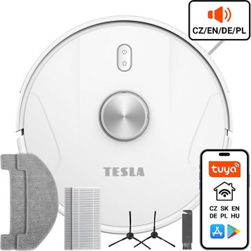 TESLA Electronics RoboStar - Älykäs robottipölynimuri 2in1 2600 mAh Wi-Fi valkoinen