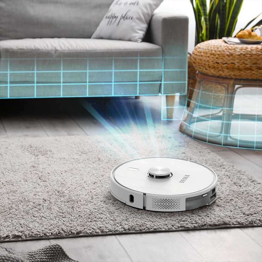 TESLA Electronics RoboStar - Älykäs robottipölynimuri 2in1 2600 mAh Wi-Fi valkoinen