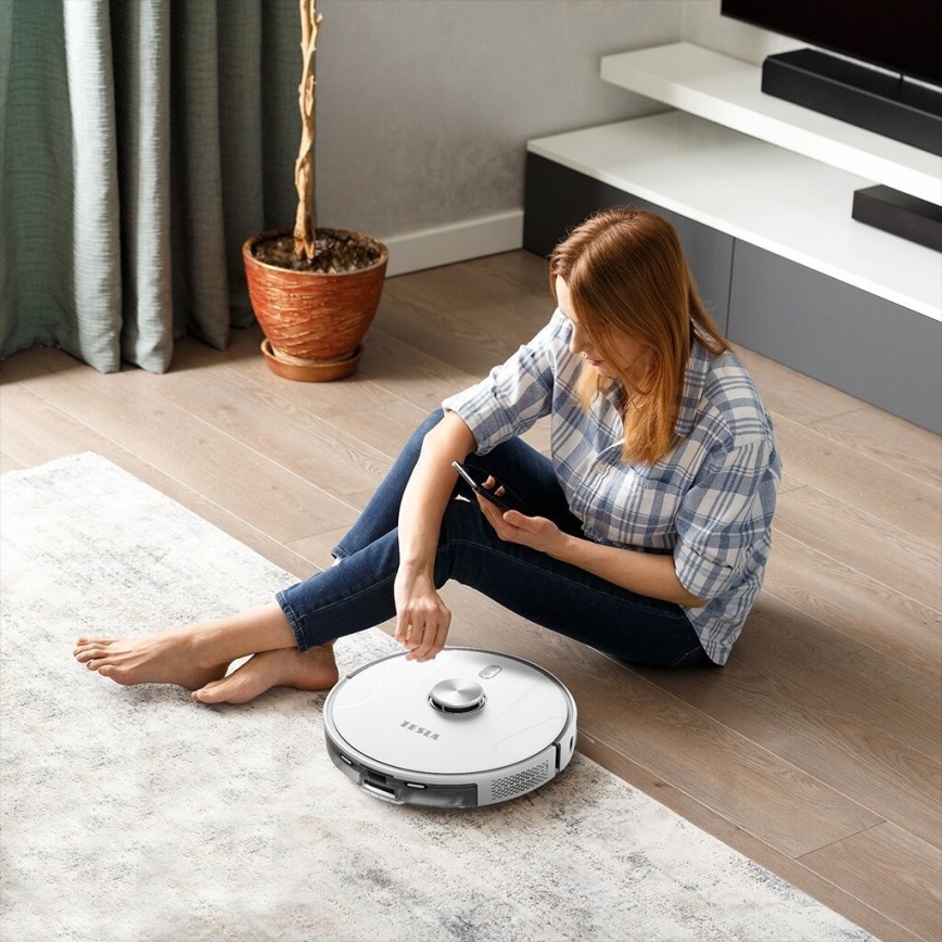 TESLA Electronics RoboStar - Älykäs robottipölynimuri 2in1 2600 mAh Wi-Fi valkoinen