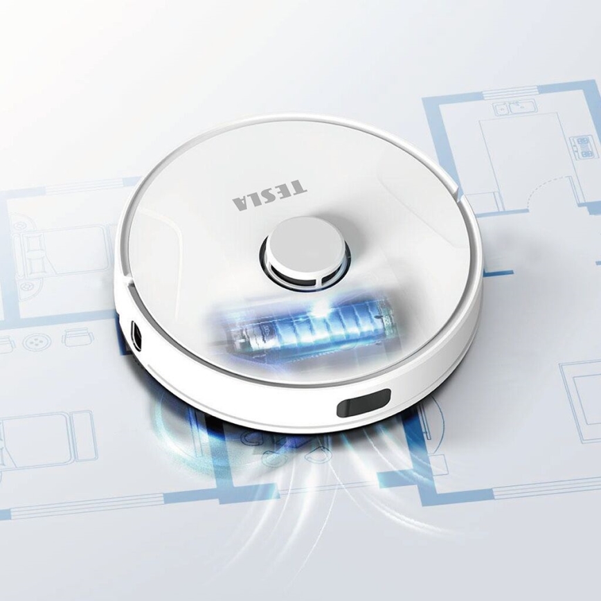 TESLA Electronics RoboStar - Älykäs robottipölynimuri 2in1 2600 mAh Wi-Fi valkoinen