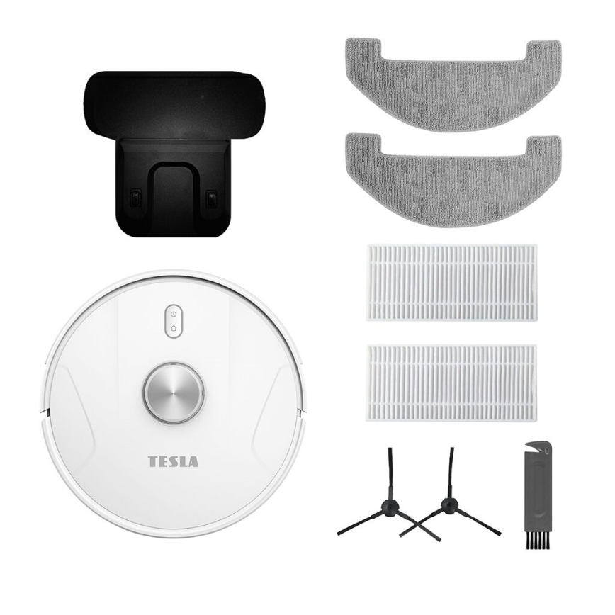 TESLA Electronics RoboStar - Älykäs robottipölynimuri 2in1 2600 mAh Wi-Fi valkoinen