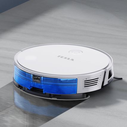 TESLA Electronics RoboStar - Älykäs robottipölynimuri 2in1 2600 mAh Wi-Fi valkoinen + kauko-ohjaus