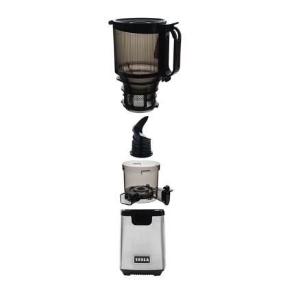 TESLA Electronics SlowJuicer Deluxe - Hidasnopeuksinen mehupuristin 250W/230V ruostumaton/musta