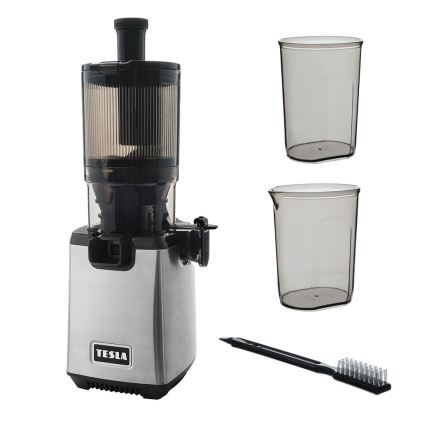 TESLA Electronics SlowJuicer Deluxe - Hidasnopeuksinen mehupuristin 250W/230V ruostumaton/musta