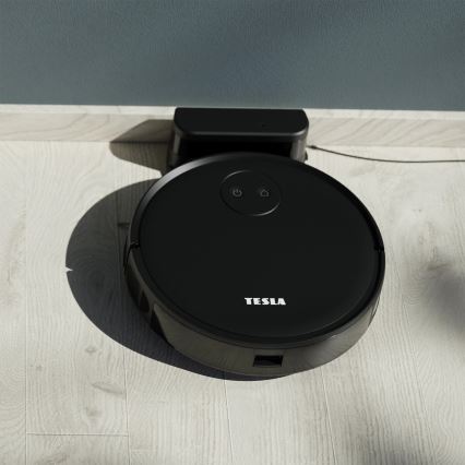TESLA Smart - Älykäs robottipölynimuri 2in1 2000 mAh Wi-Fi musta + kauko-ohjaus