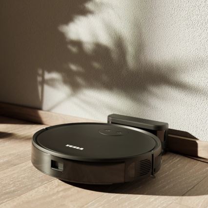 TESLA Smart - Älykäs robottipölynimuri 2in1 2000 mAh Wi-Fi musta + kauko-ohjaus