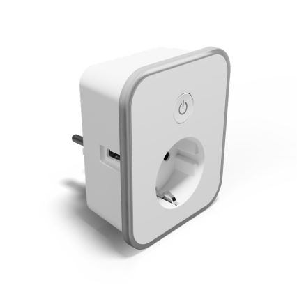 TESLA Smart - Älypistorasia 3690W/230V/16A 2xUSB/24W/5V Wi-Fi Tuya