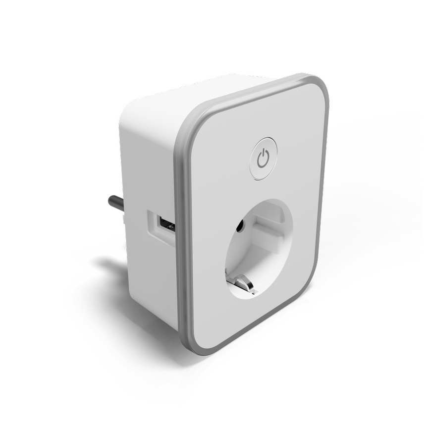 TESLA Smart - Älypistorasia 3690W/230V/16A 2xUSB/24W/5V Wi-Fi Tuya