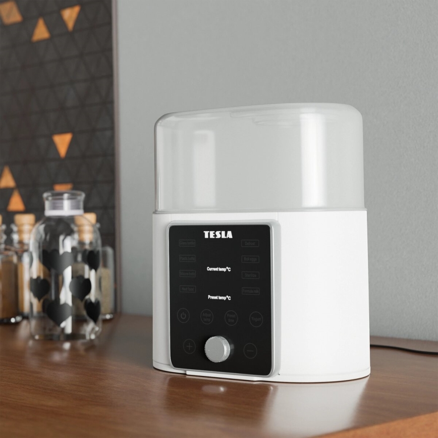 TESLA Smart - Pullon ja vauvanruoan lämmitin ja sterilointilaite 200W/230V