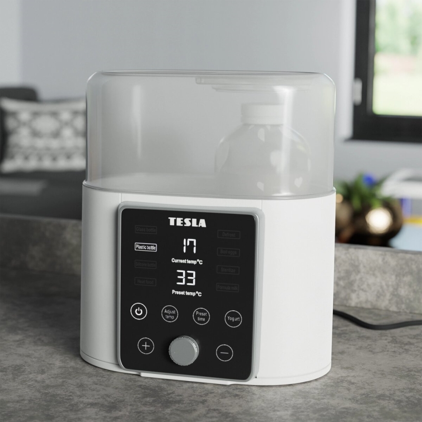 TESLA Smart - Pullon ja vauvanruoan lämmitin ja sterilointilaite 200W/230V