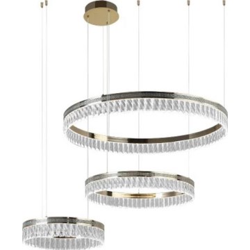 THALIA himmennettävä LED-kristallikattokruunu vaijerikiinnityksellä LED/120W/230V 3000-6000K + kaukosäädin