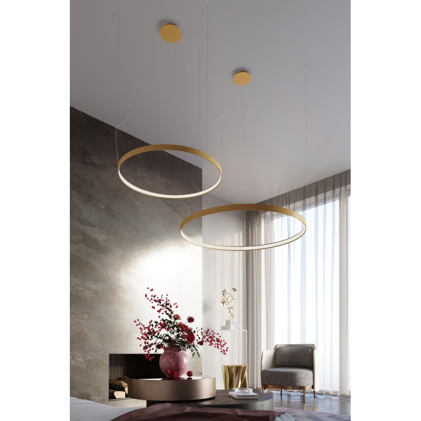 Thoro TH.174 - LED-kattokruunu johdossa RIO LED/50W/230V CRI 90 3000K halkaisija 78 cm kulta