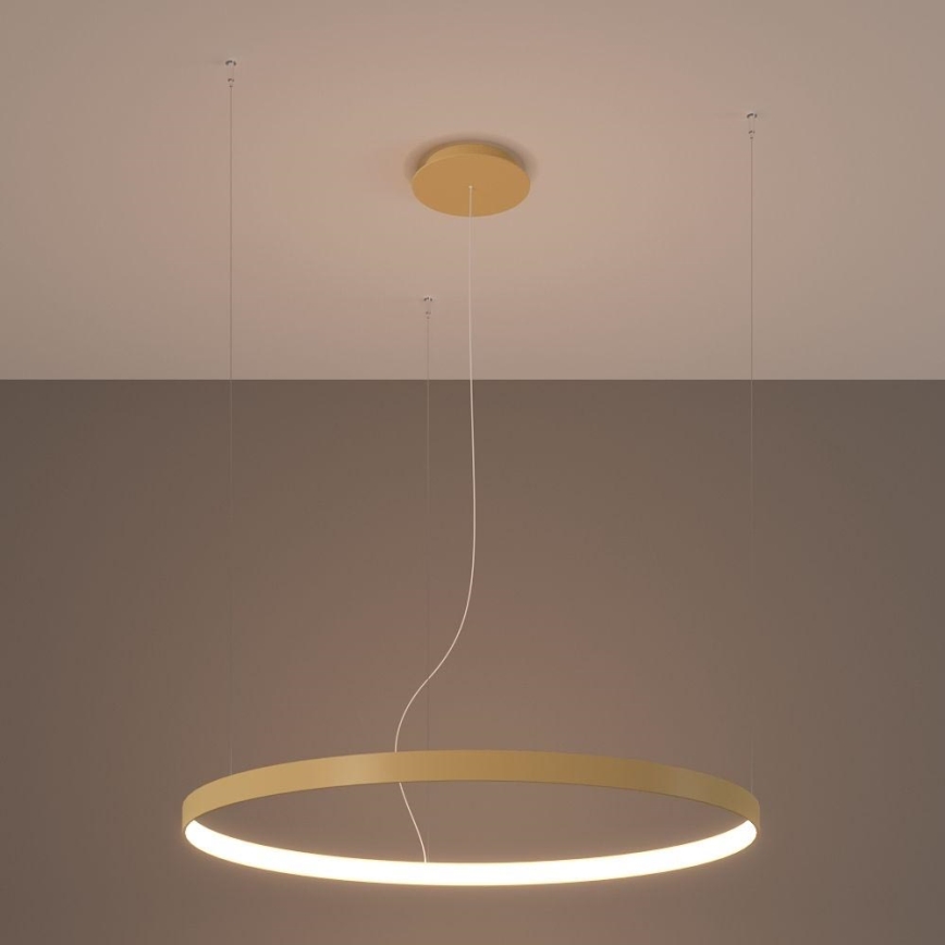 Thoro TH.216 - LED-kattokruunu johdossa RIO LED/30W/230V CRI 90 3000K halkaisija 55 cm kulta
