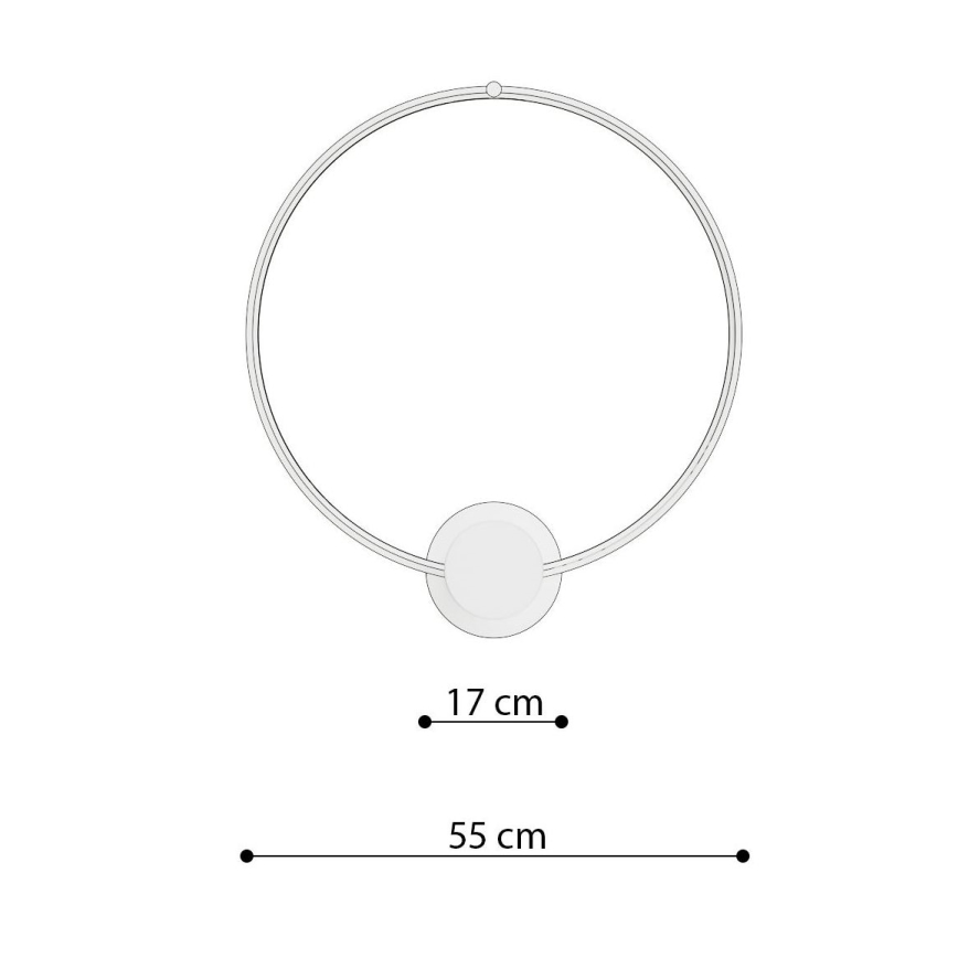 Thoro TH.222 - LED-kattovalaisin RIO LED/30W/230V CRI 90 3000K halkaisija 55 cm kulta