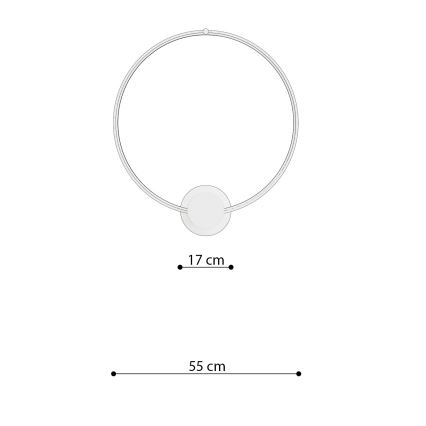 Thoro TH.223 - LED-kattovalaisin RIO LED/30W/230V CRI 95 4000K halkaisija 55 cm kulta