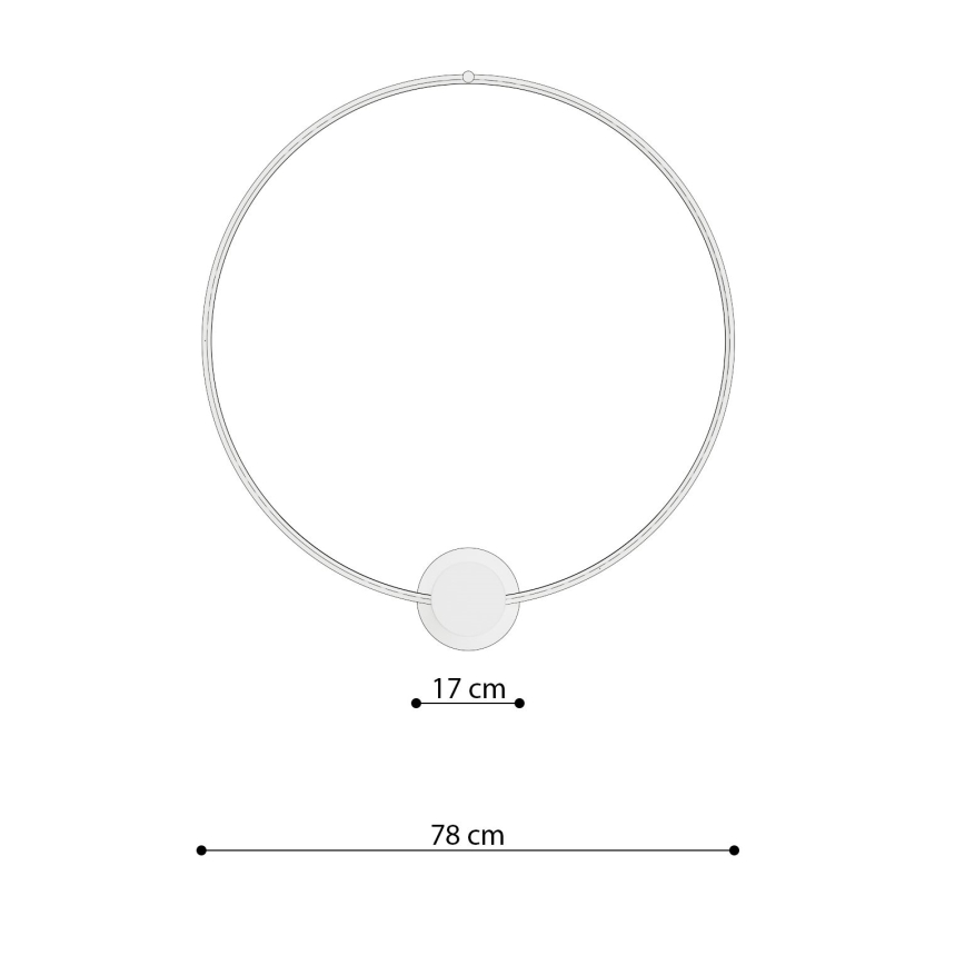 Thoro TH.224 - LED-kattovalaisin RIO LED/50W/230V CRI 90 3000K halkaisija 78 cm kulta