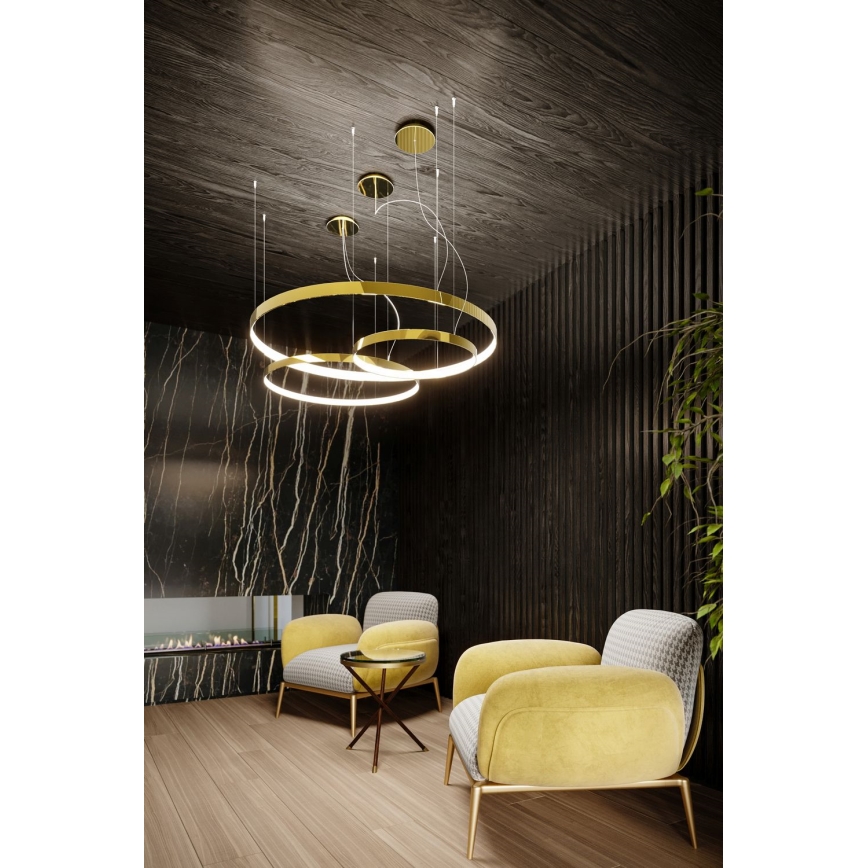 Thoro TH.246 - LED-kattokruunu johdossa RIO LED/50W/230V CRI 90 3000K halkaisija 78 cm kulta