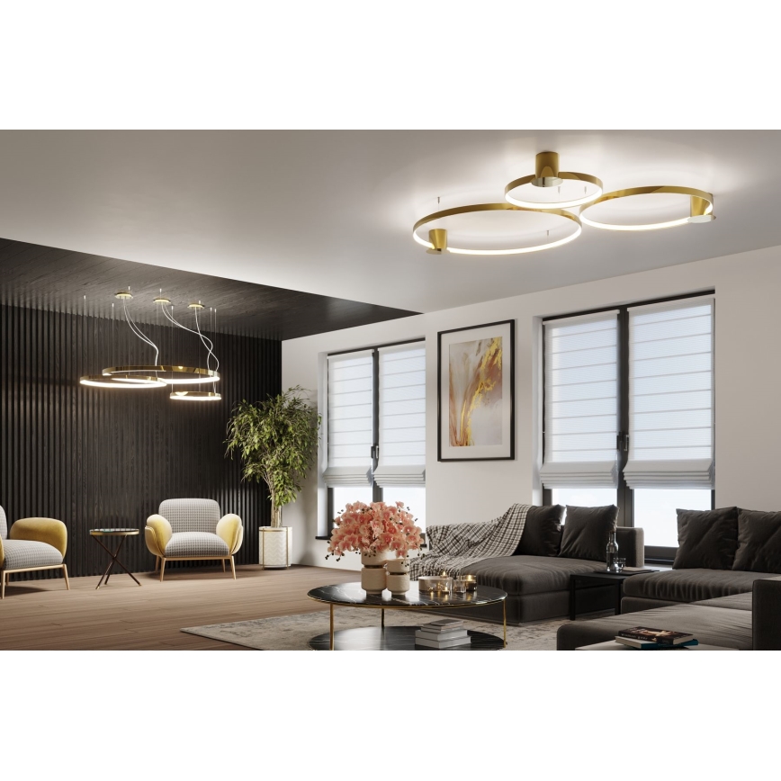 Thoro TH.246 - LED-kattokruunu johdossa RIO LED/50W/230V CRI 90 3000K halkaisija 78 cm kulta