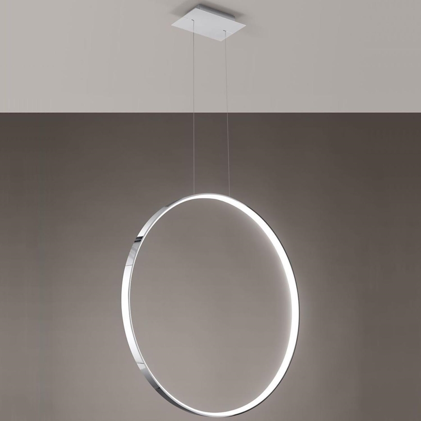 Thoro TH.249 - LED-kattokruunu johdossa RIO LED/50W/230V CRI 90 4000K halkaisija 78 cm kiiltävä kromi