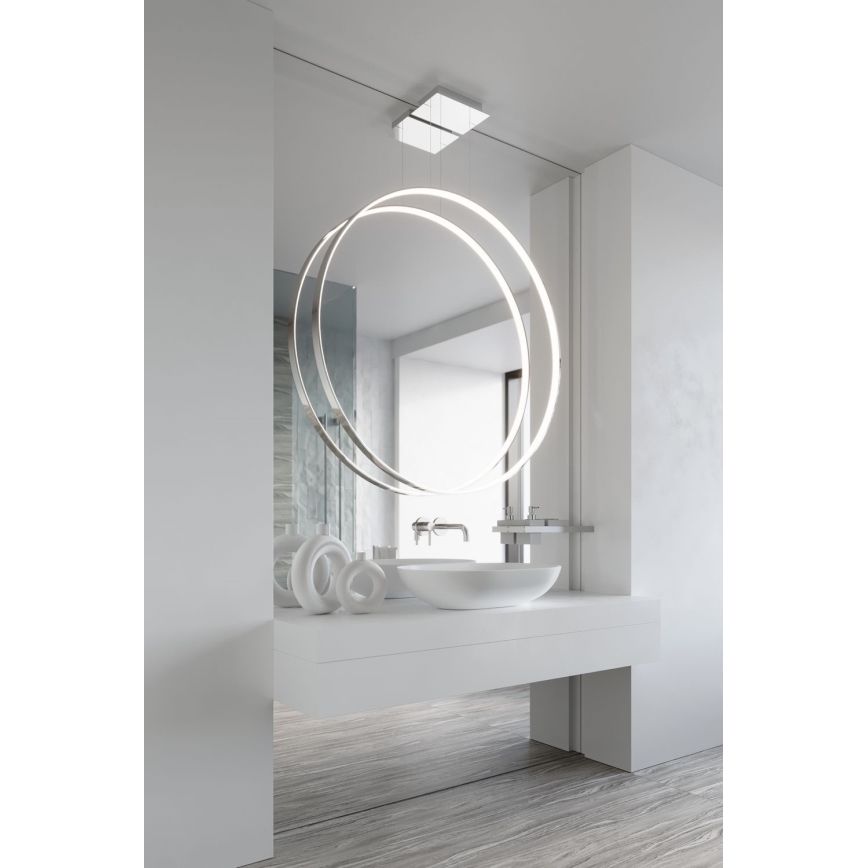 Thoro TH.249 - LED-kattokruunu johdossa RIO LED/50W/230V CRI 90 4000K halkaisija 78 cm kiiltävä kromi