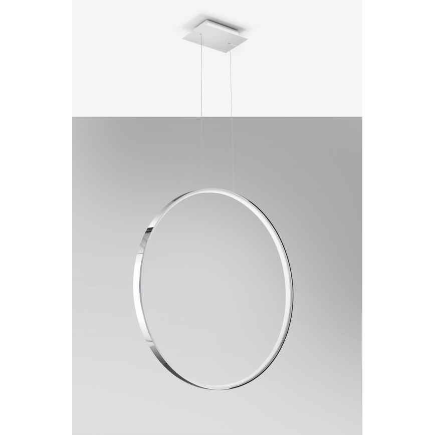 Thoro TH.249 - LED-kattokruunu johdossa RIO LED/50W/230V CRI 90 4000K halkaisija 78 cm kiiltävä kromi