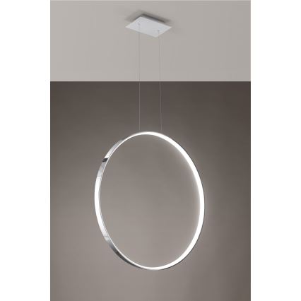 Thoro TH.249 - LED-kattokruunu johdossa RIO LED/50W/230V CRI 90 4000K halkaisija 78 cm kiiltävä kromi