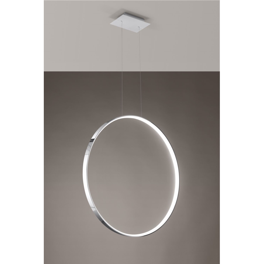 Thoro TH.249 - LED-kattokruunu johdossa RIO LED/50W/230V CRI 90 4000K halkaisija 78 cm kiiltävä kromi