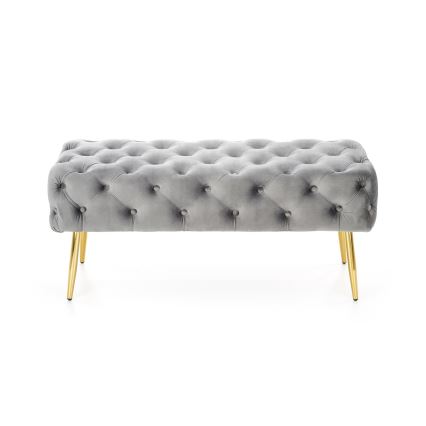 Tikattu penkki ATHENA 40x100 cm harmaa/kulta