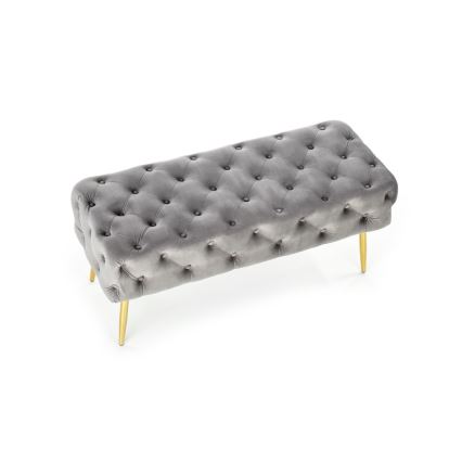 Tikattu penkki ATHENA 40x100 cm harmaa/kulta