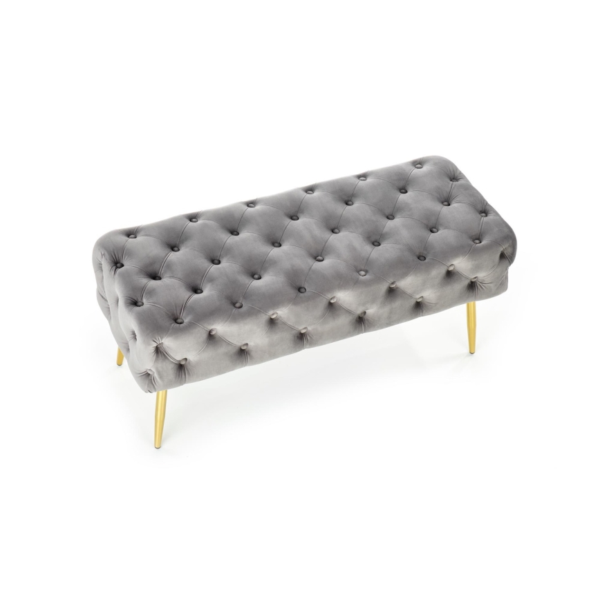 Tikattu penkki ATHENA 40x100 cm harmaa/kulta