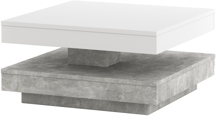 TIMO-sohvapöytä valkoinen/harmaa betoni