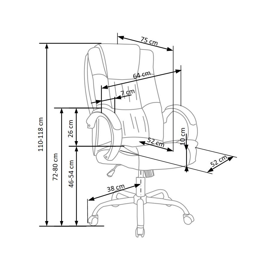 Toimiston tuoli SELO, ruskea