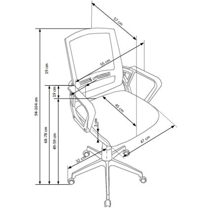 Toimistotuoli RIMAQ, valkoinen